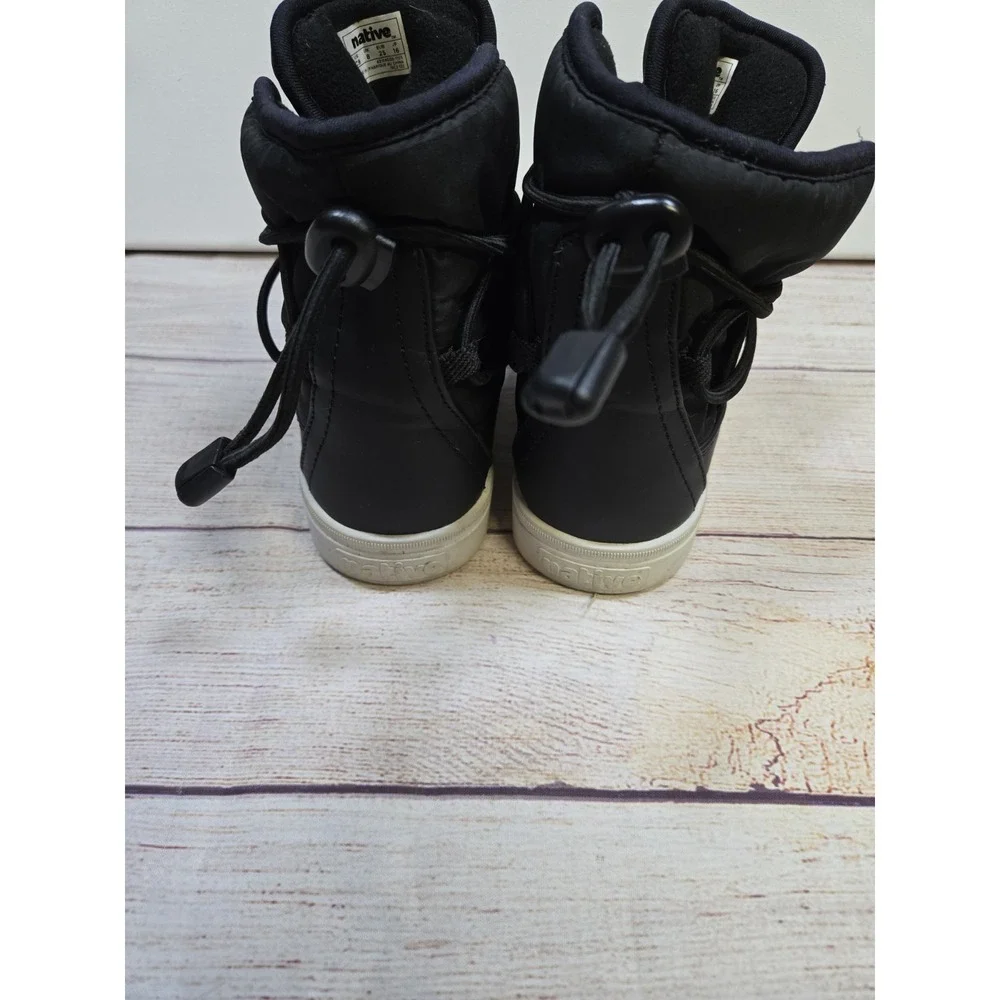 Native Chamonix Boots Toddler Boys‎ Size C9  Black Fleece Lined Winter Snow Warm